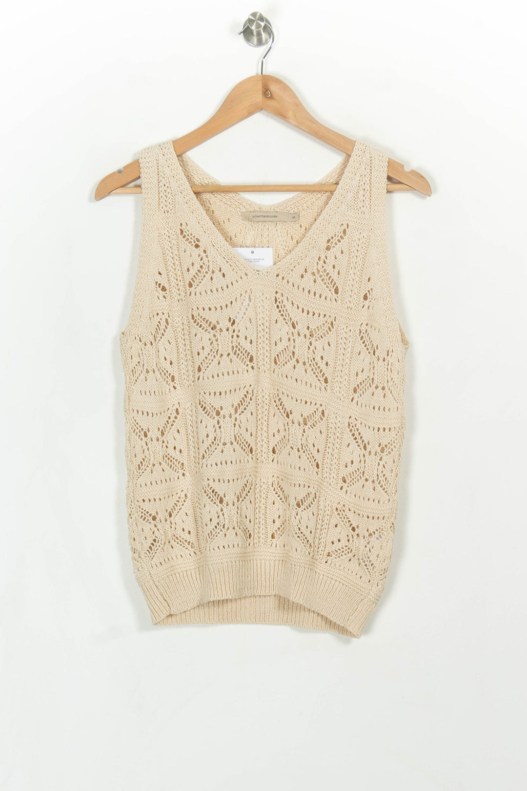 Débardeur Beige - Taille S/36 de la marque La Fée Maraboutée | PARAD115980 - Vendu par Paradigme - Image 2