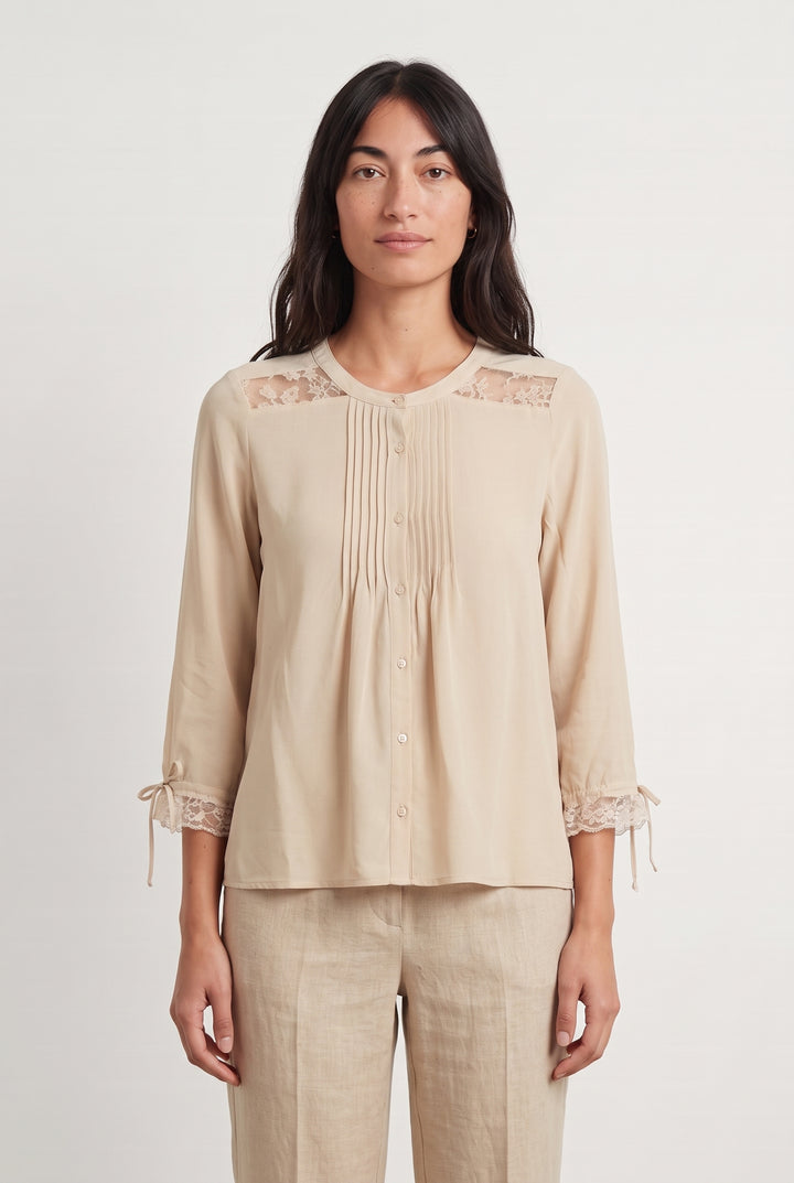 Blouse Beige - Taille M/38 de la marque Pablo | PARAD115982 - Vendu par Paradigme - Image 1