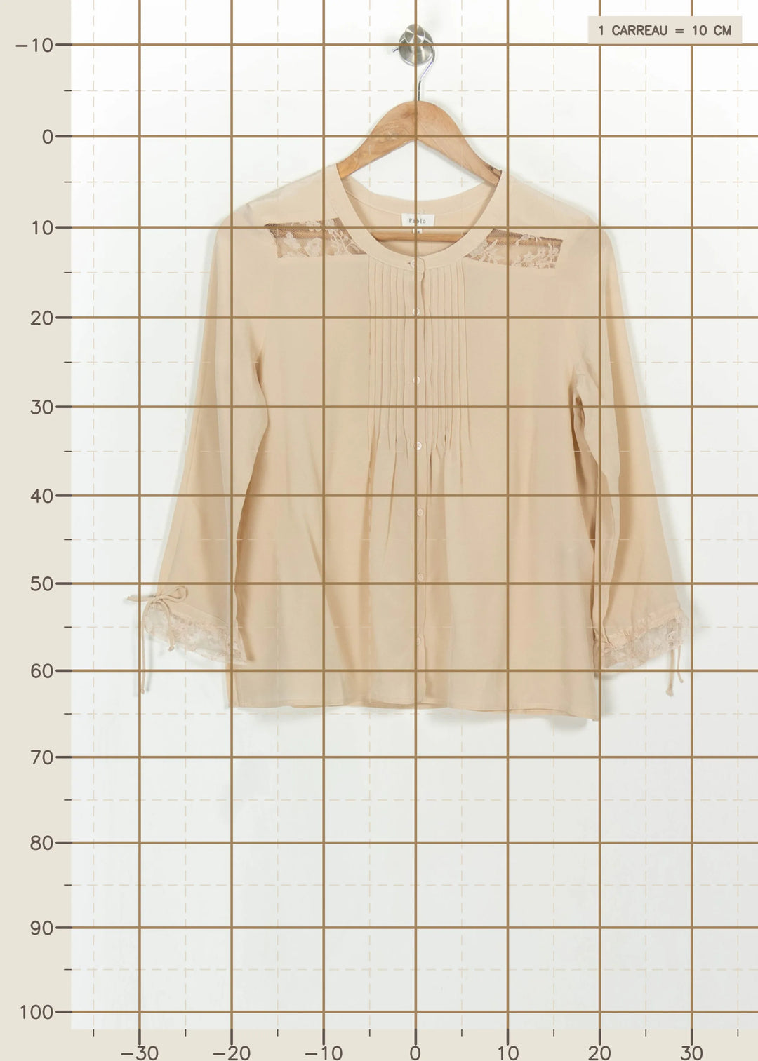 Blouse Beige - Taille M/38 de la marque Pablo | PARAD115982 - Vendu par Paradigme - Image 4