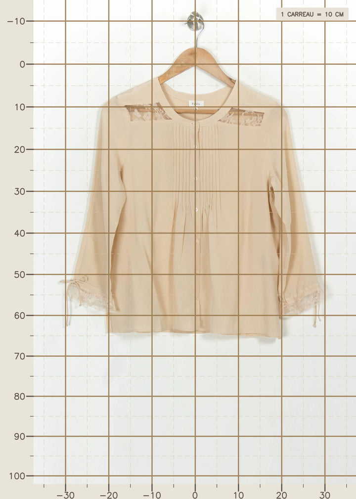 Blouse Beige - Taille M/38 de la marque Pablo | PARAD115982 - Vendu par Paradigme - Image 4