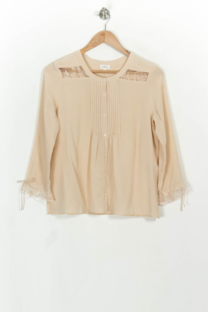 Blouse Beige - Taille M/38 de la marque Pablo | PARAD115982 - Vendu par Paradigme - Image 2