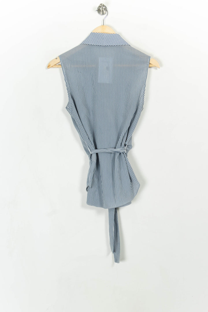 Blouse Sans Manches Rayée Bleue et Blanche - Taille XS/34 de la marque FRNCH | PARAD115983 - Vendu par Paradigme - Image 5