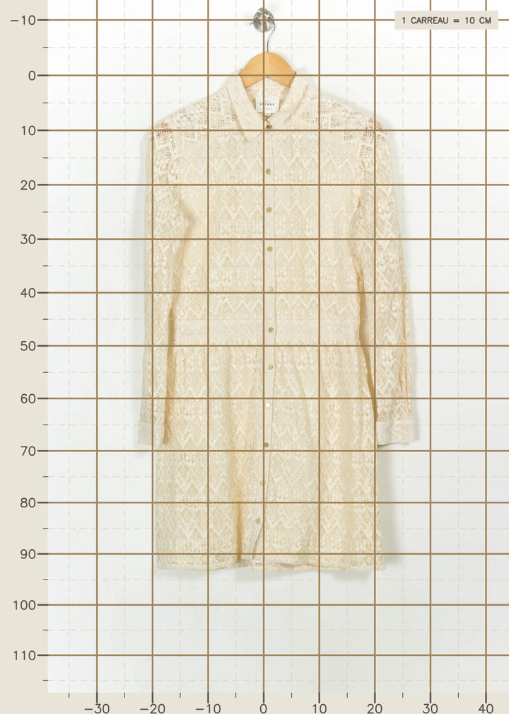 Robe Chemise Beige - Taille M/38 de la marque Sézane | PARAD115985 - Vendu par Paradigme - Image 4