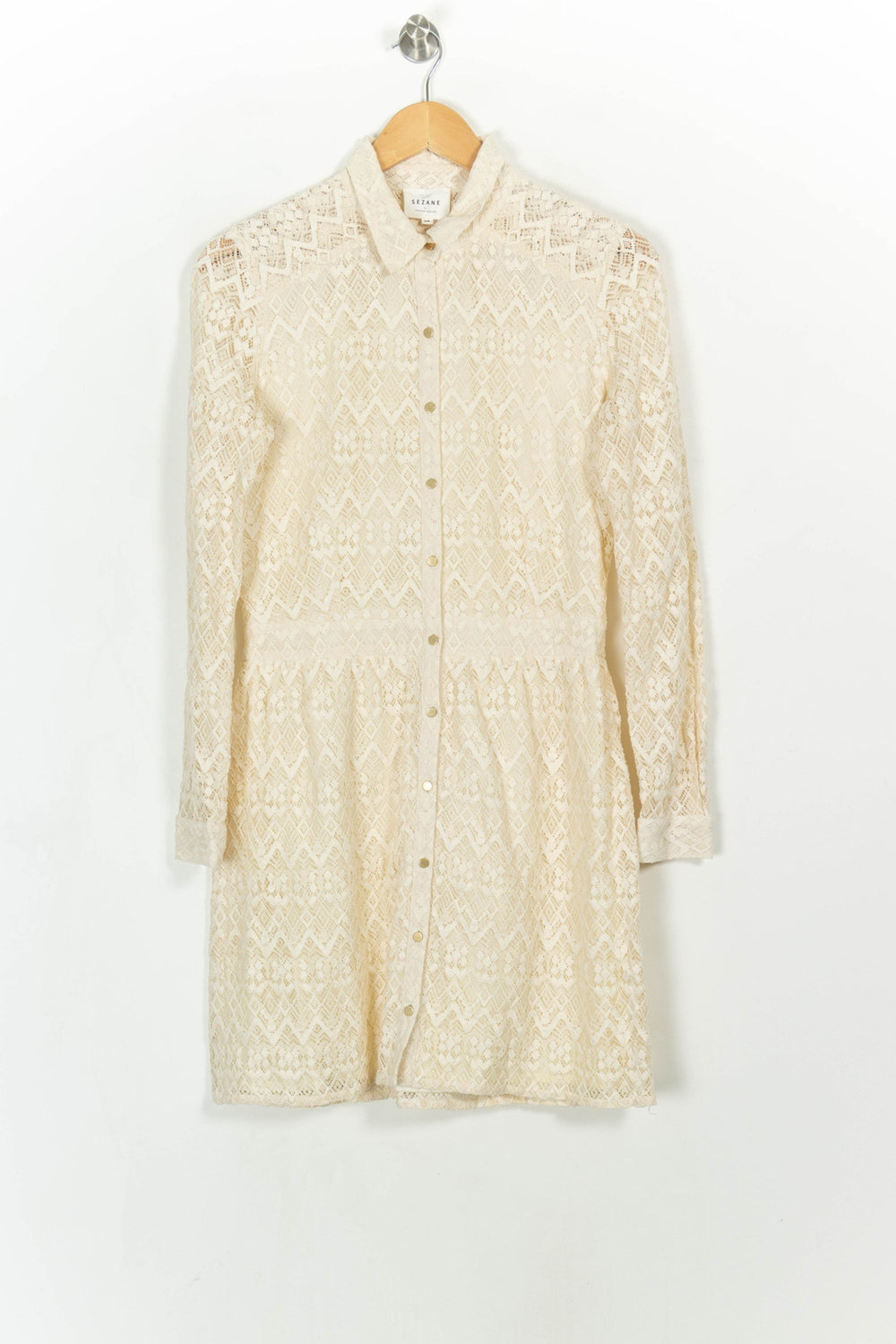 Robe Chemise Beige - Taille M/38 de la marque Sézane | PARAD115985 - Vendu par Paradigme - Image 2