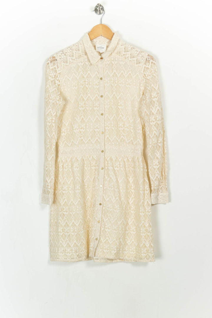 Robe Chemise Beige - Taille M/38 de la marque Sézane | PARAD115985 - Vendu par Paradigme - Image 2