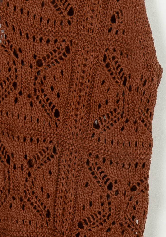 Débardeur Marron - Taille S/36 de la marque La Fée Maraboutée | PARAD115986 - Vendu par Paradigme - Image 3
