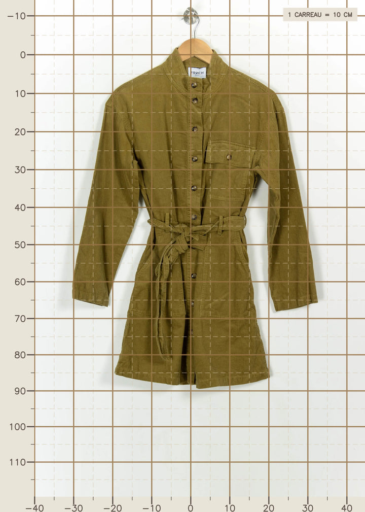 Robe Chemise Verte - Taille XS/34 de la marque FRNCH | PARAD115987 - Vendu par Paradigme - Image 4