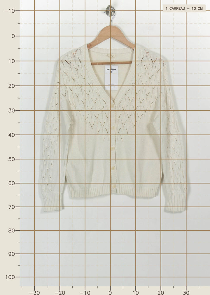 Cardigan Blanc - Taille S/36 de la marque Ekyog | PARAD115989 - Vendu par Paradigme - Image 4