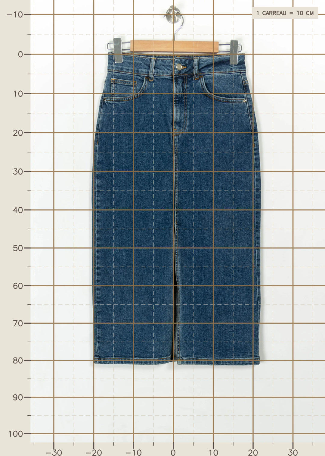 Jupe Midi Bleu - Taille M/38 de la marque ZAPA | PARAD116005 - Vendu par Paradigme - Image 4