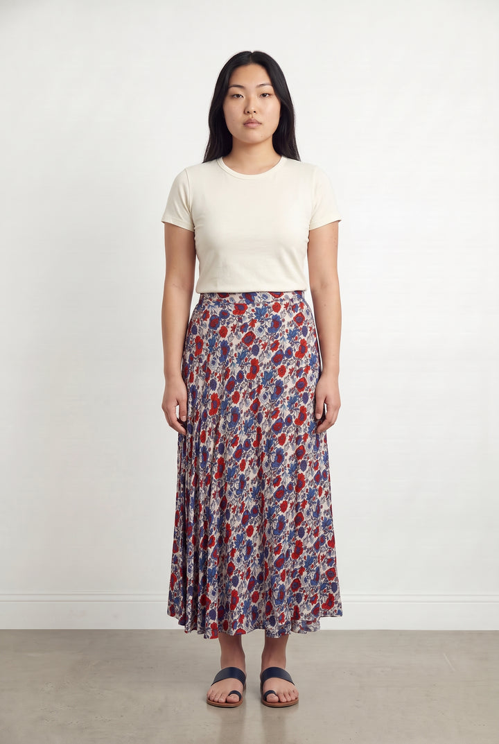 Jupe Longue Rouge et Bleue - Taille L/40 de la marque Petite Mendigote | PARAD116009 - Vendu par Paradigme - Image 1