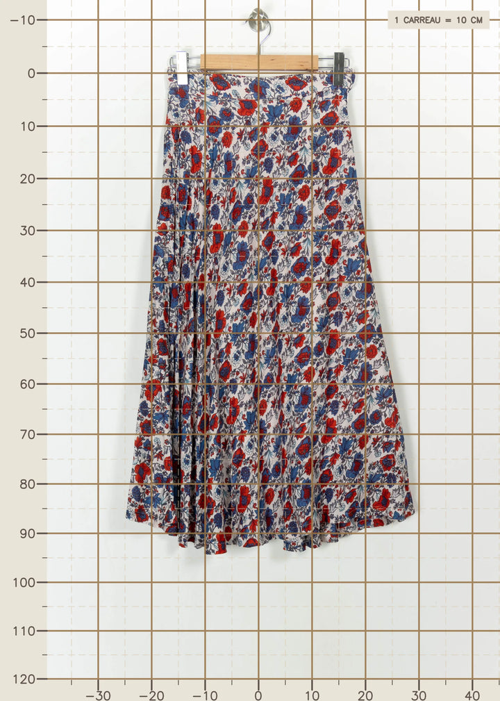 Jupe Longue Rouge et Bleue - Taille L/40 de la marque Petite Mendigote | PARAD116009 - Vendu par Paradigme - Image 4