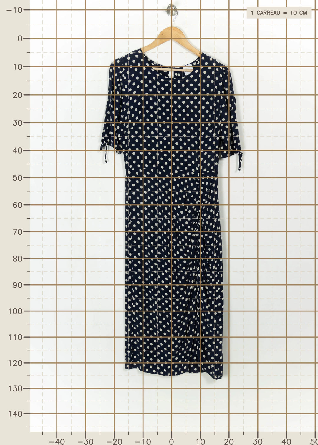 Robe Longue Bleu et Blanche - Taille L/40 de la marque Petite Mendigote | PARAD116010 - Vendu par Paradigme - Image 4