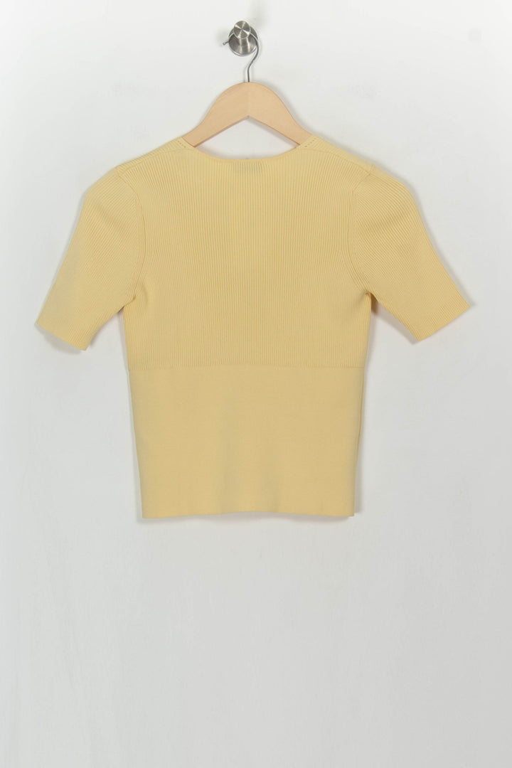 Pull Jaune - Taille M/38 de la marque Sandro | PARAD116011 - Vendu par Paradigme - Image 5