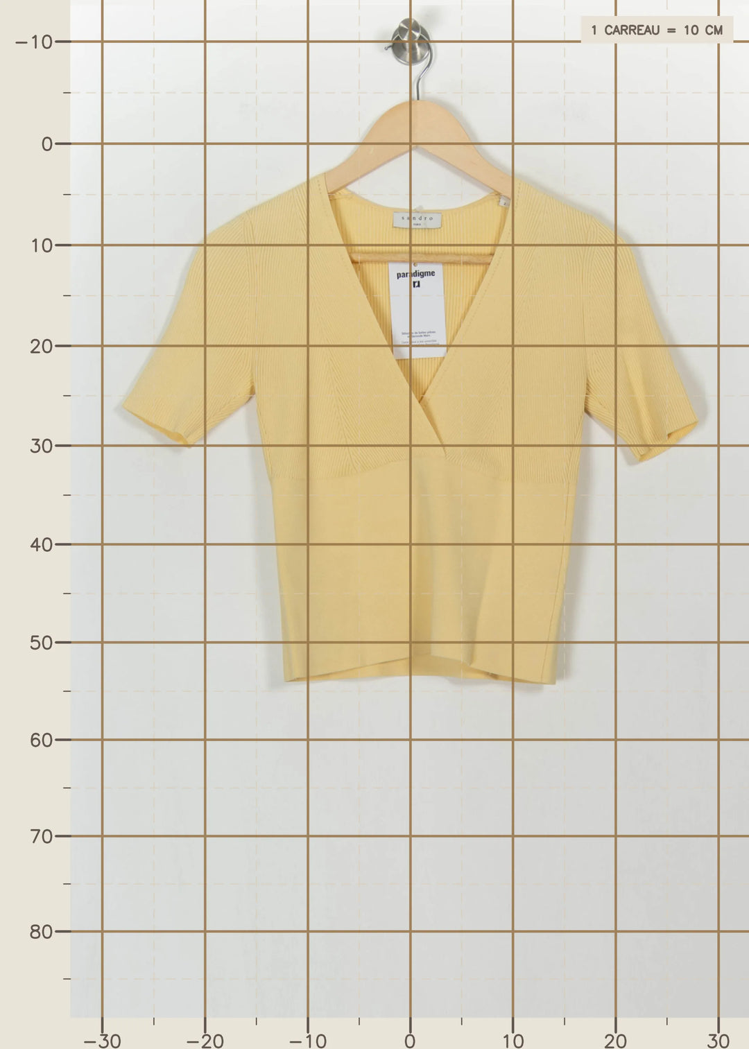 Pull Jaune - Taille M/38 de la marque Sandro | PARAD116011 - Vendu par Paradigme - Image 4