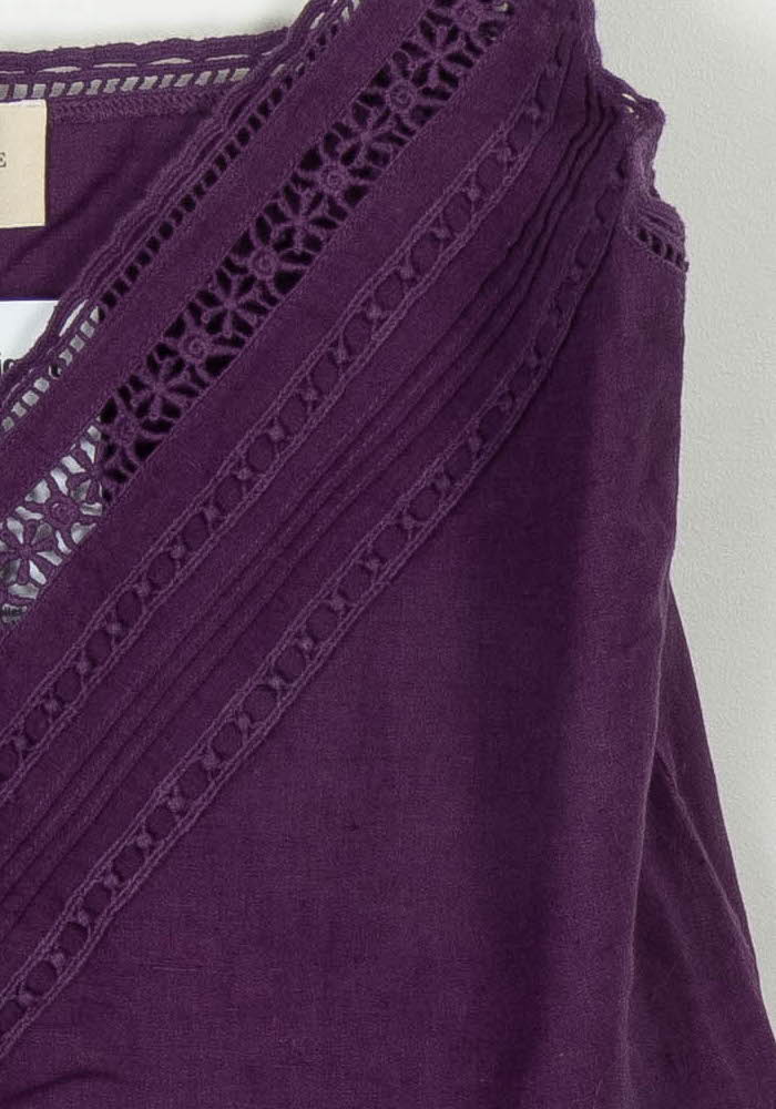 Débardeur Violet - Taille XL/42 de la marque Sézane | PARAD116014 - Vendu par Paradigme - Image 3