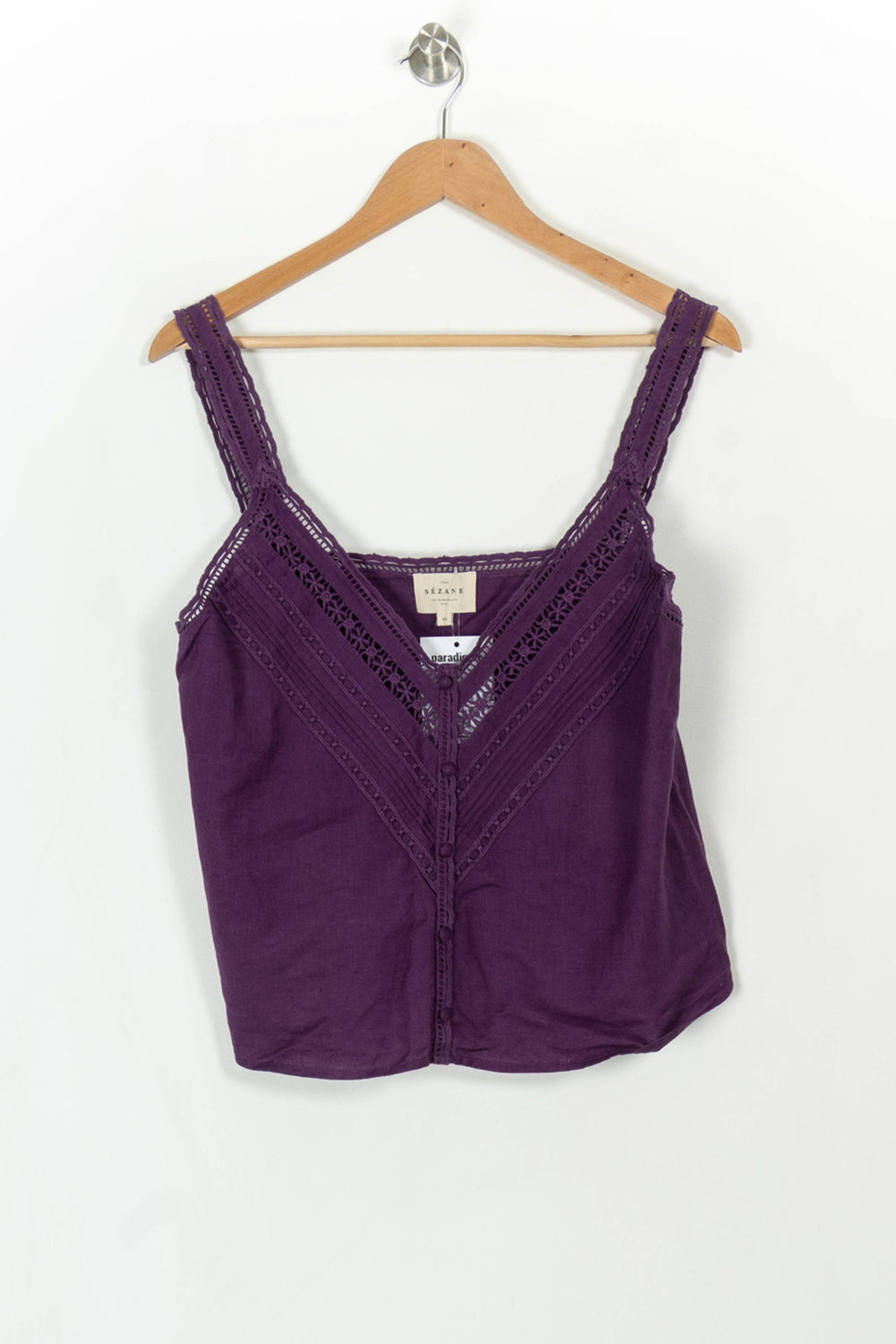 Débardeur Violet - Taille XL/42 de la marque Sézane | PARAD116014 - Vendu par Paradigme - Image 2
