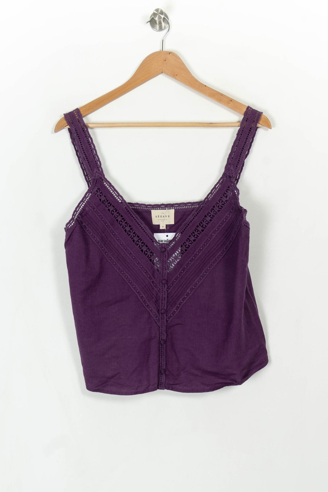 Débardeur Violet - Taille XL/42 de la marque Sézane | PARAD116014 - Vendu par Paradigme - Image 2