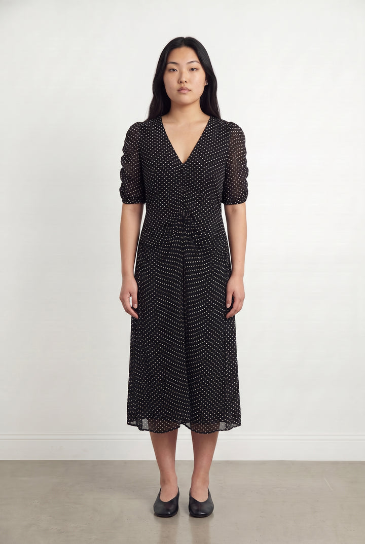 Robe à Pois Noire et Blanche - Taille L/40 de la marque Petite Mendigote | PARAD116015 - Vendu par Paradigme - Image 1