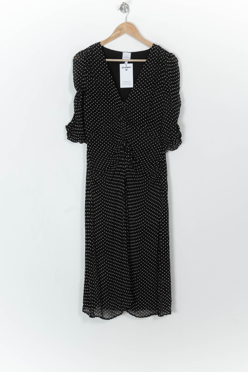 Robe à Pois Noire et Blanche - Taille L/40 de la marque Petite Mendigote | PARAD116015 - Vendu par Paradigme - Image 2