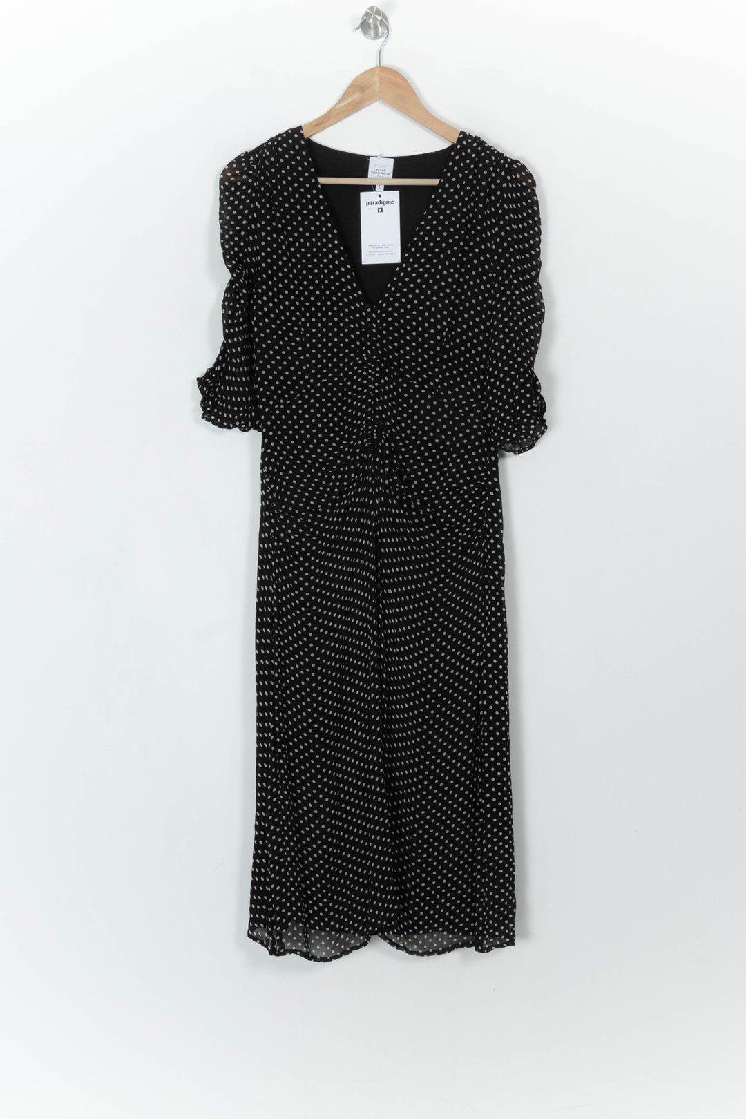 Robe à Pois Noire et Blanche - Taille L/40 de la marque Petite Mendigote | PARAD116015 - Vendu par Paradigme - Image 2