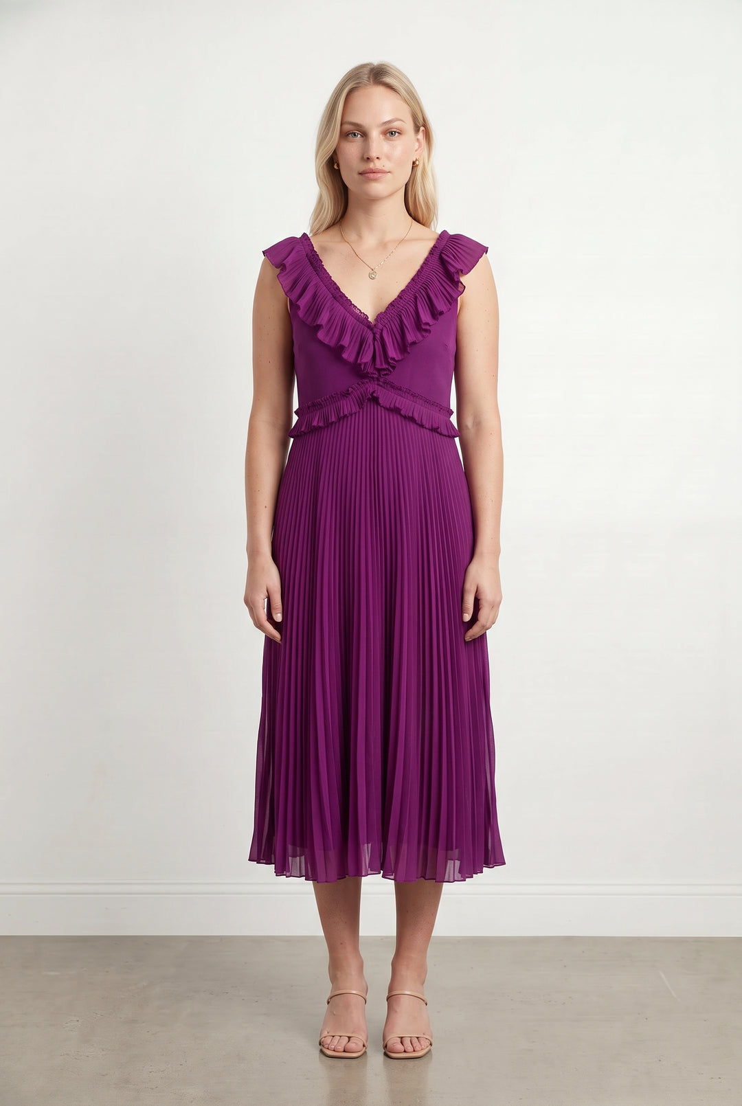 Robe Longue Violette - Taille L/40 de la marque Sézane | PARAD116016 - Vendu par Paradigme - Image 1