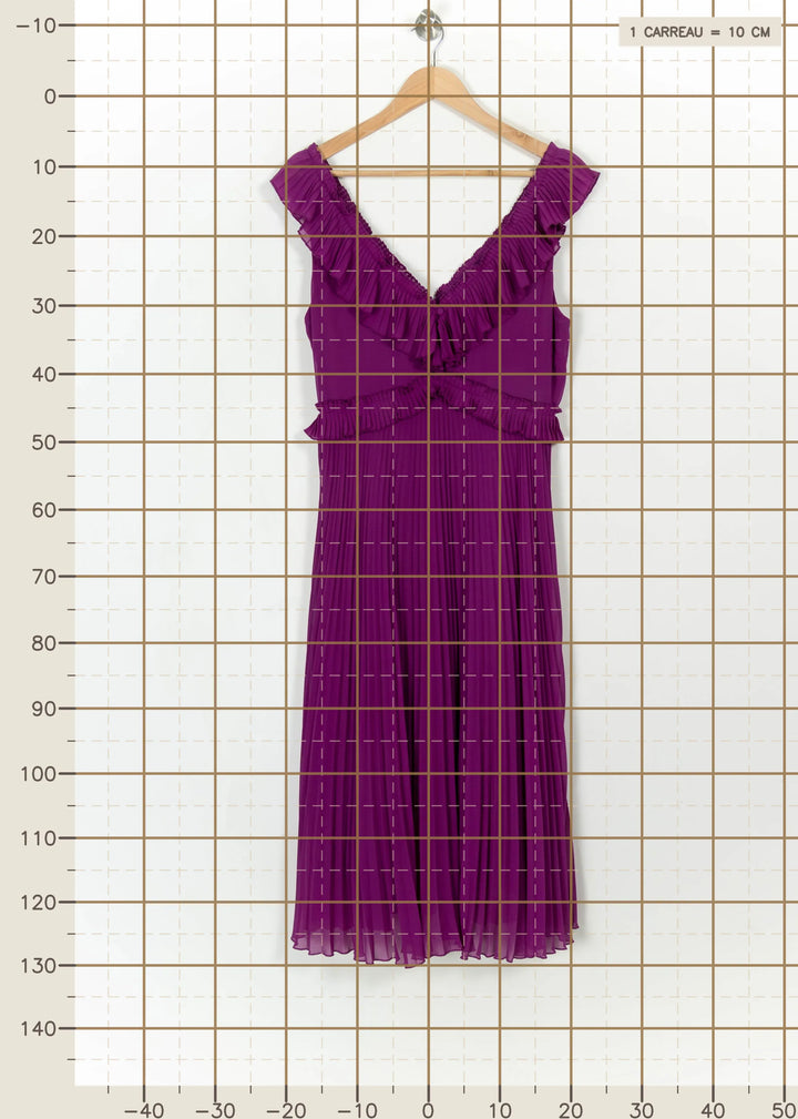 Robe Longue Violette - Taille L/40 de la marque Sézane | PARAD116016 - Vendu par Paradigme - Image 4