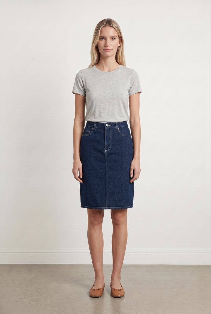 Jupe en Jean Bleue - Taille M/38 de la marque Rouje | PARAD116020 - Vendu par Paradigme - Image 1