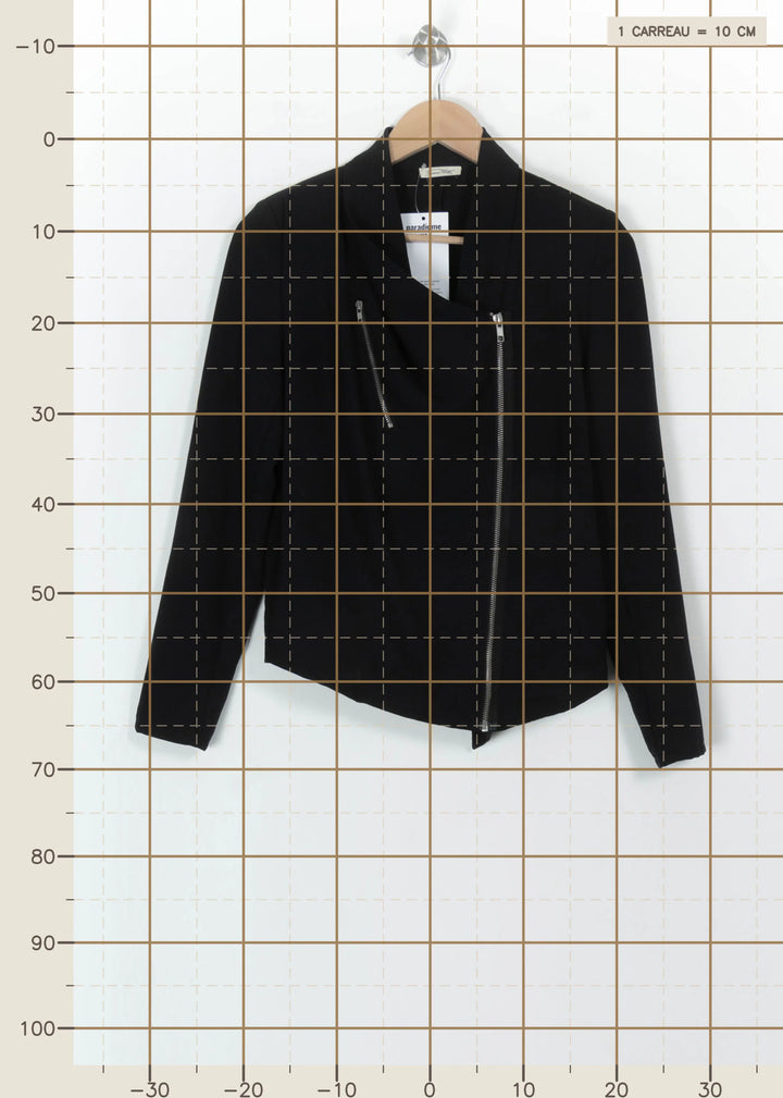 Blouson Noir - Taille S/36 de la marque American Vintage | PARAD116109 - Vendu par Paradigme - Image 4