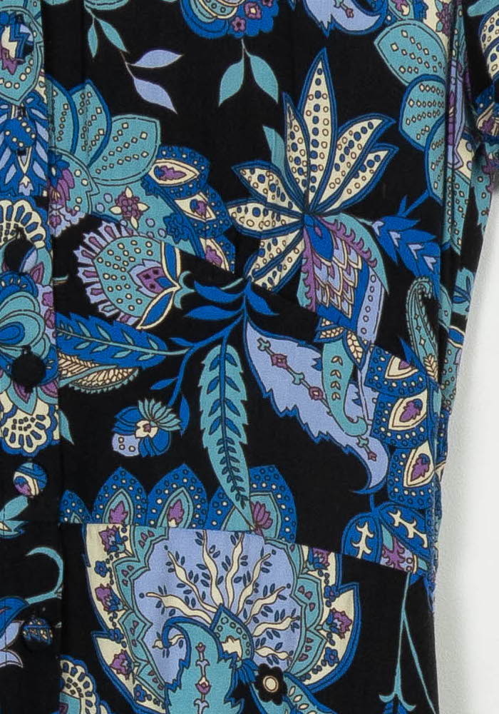 Robe Longue Bleu et Noir - Taille S/36 de la marque La Fée Maraboutée | PARAD116112 - Vendu par Paradigme - Image 3