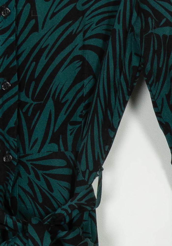 Robe Longue Verte et Noire - Taille S/36 de la marque La Fée Maraboutée | PARAD116113 - Vendu par Paradigme - Image 3
