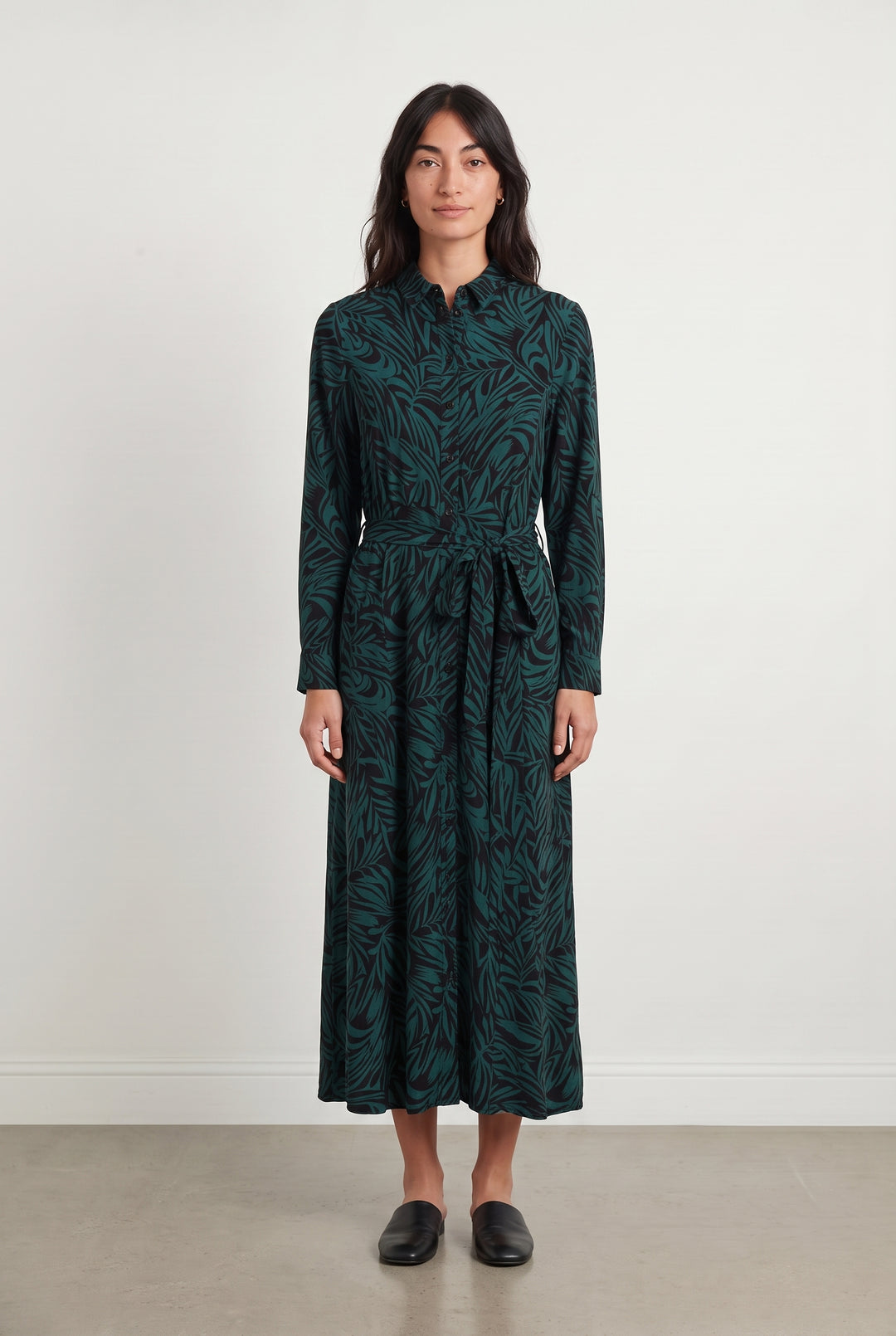Robe Longue Verte et Noire - Taille S/36 de la marque La Fée Maraboutée | PARAD116113 - Vendu par Paradigme - Image 1