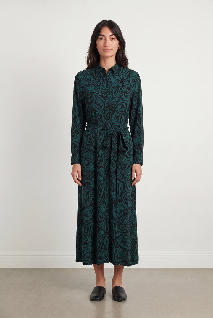 Robe Longue Verte et Noire - Taille S/36 de la marque La Fée Maraboutée | PARAD116113 - Vendu par Paradigme - Image 1