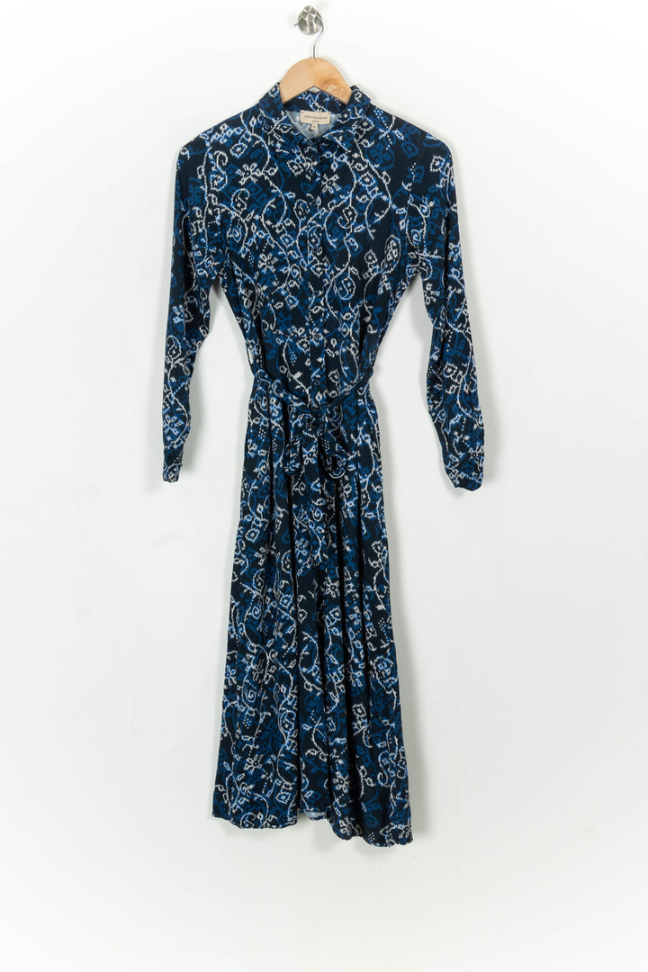 Robe Longue Bleue et Blanche - Taille M/38 de la marque La Fée Maraboutée | PARAD116115 - Vendu par Paradigme - Image 2