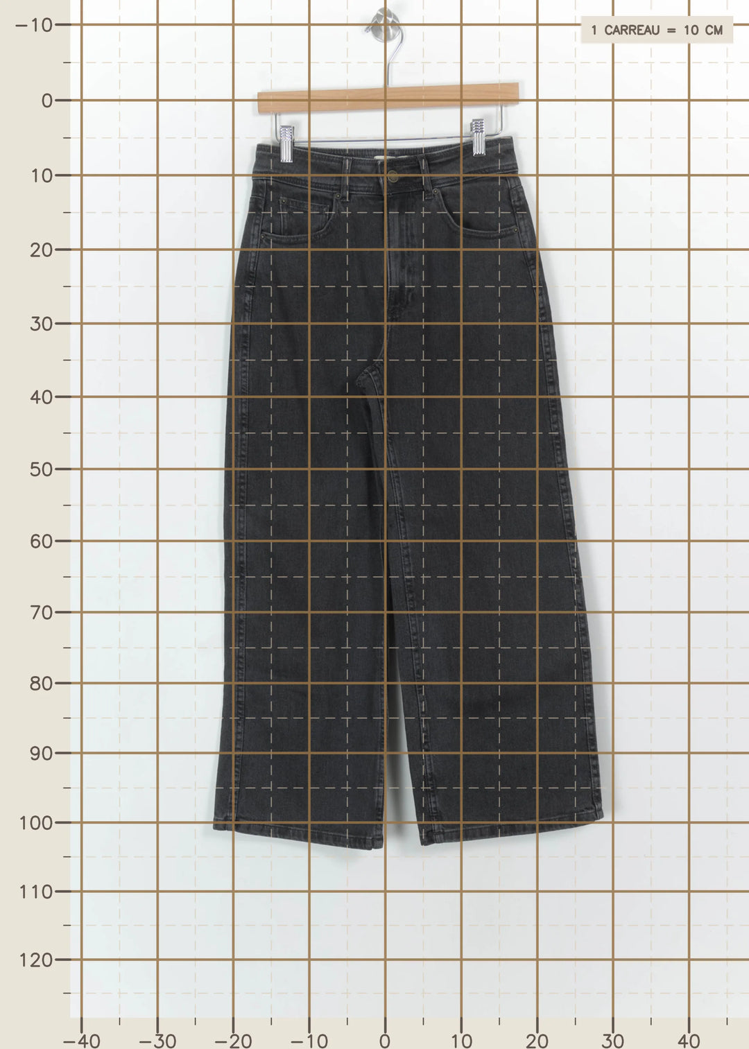 Jean Large Gris - Taille M/38 de la marque Sézane | PARAD116116 - Vendu par Paradigme - Image 4