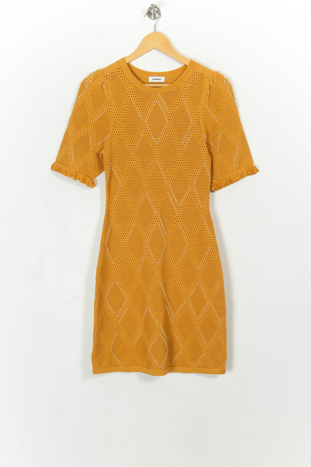 Robe Courte Orange - Taille M/38 de la marque Sandro | PARAD116118 - Vendu par Paradigme - Image 2