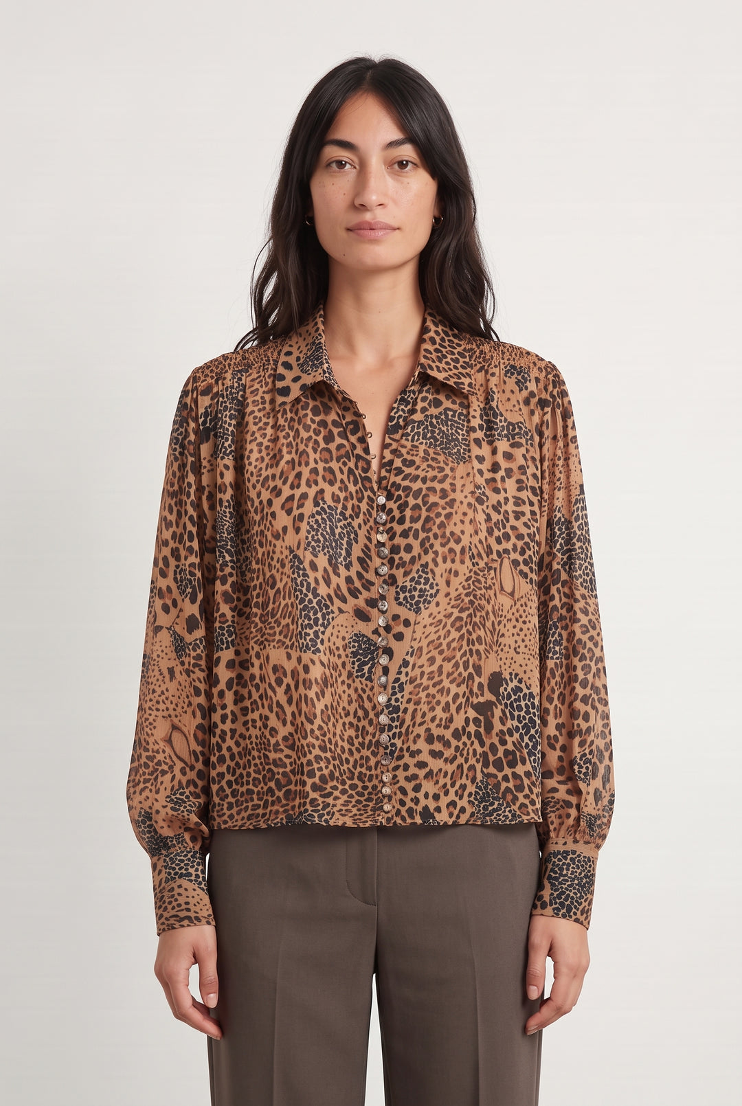 Chemisier Marron - Taille M/38