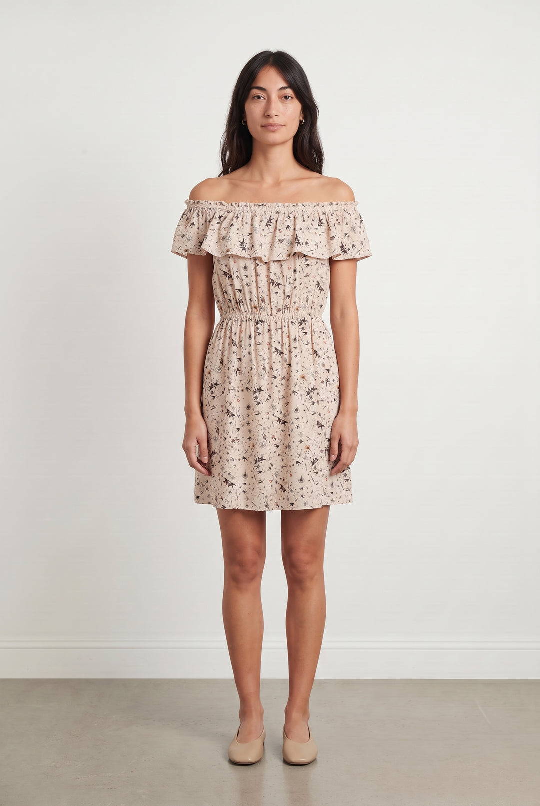 Robe Courte Beige - Taille S/36