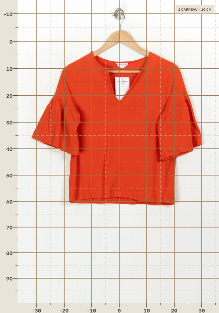 Blouse Rouge - Taille S/36 de la marque Maison 123 | PARAD116661 - Vendu par Paradigme - Image 4
