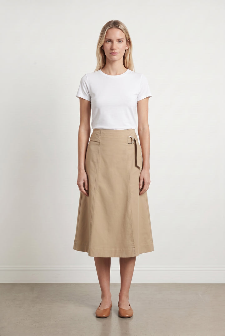 Jupe Midi Beige - Taille M/38 de la marque Caroll | PARAD116664 - Vendu par Paradigme - Image 1