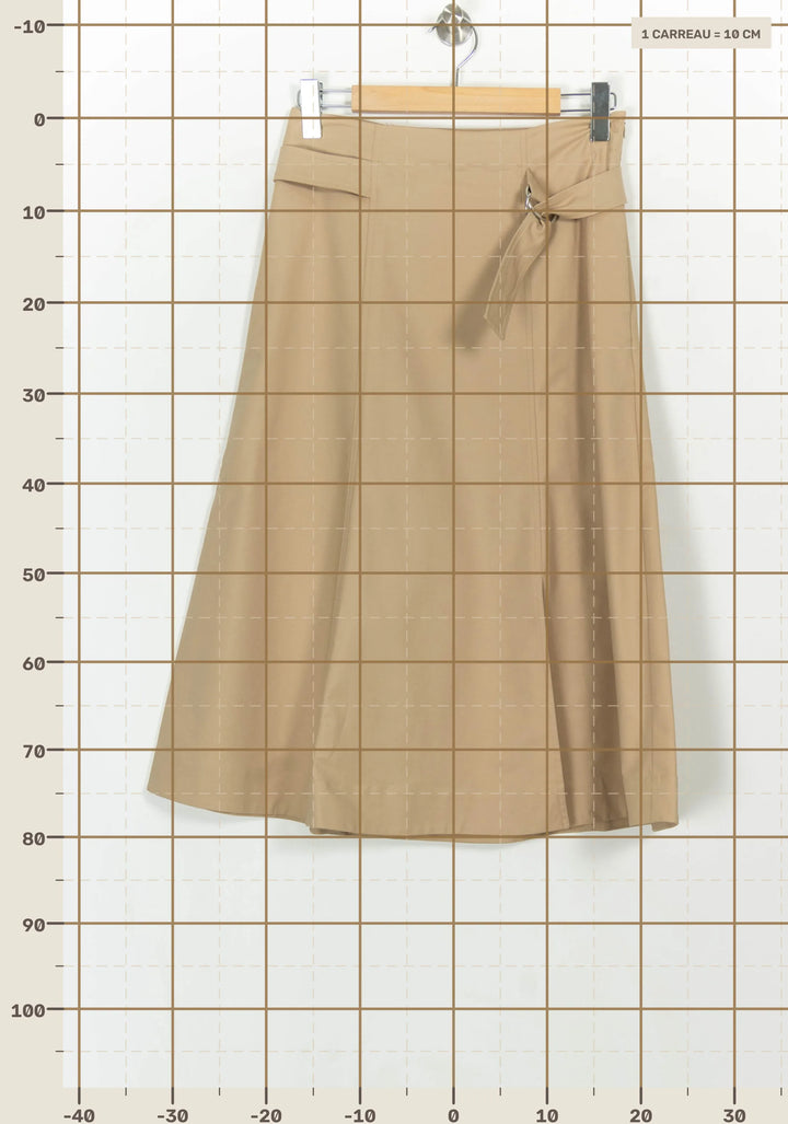 Jupe Midi Beige - Taille M/38 de la marque Caroll | PARAD116664 - Vendu par Paradigme - Image 4