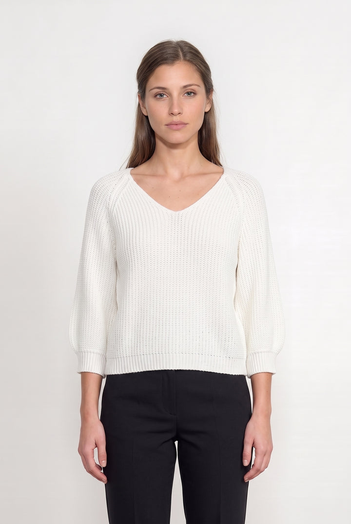Pull Blanc - Taille S/36 de la marque Caroll | PARAD116665 - Vendu par Paradigme - Image 1