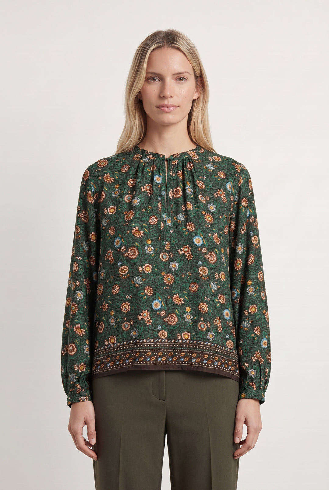 Blouse Verte et Multicolore - Taille M/38 de la marque Vanessa Bruno | PARAD116667 - Vendu par Paradigme - Image 1