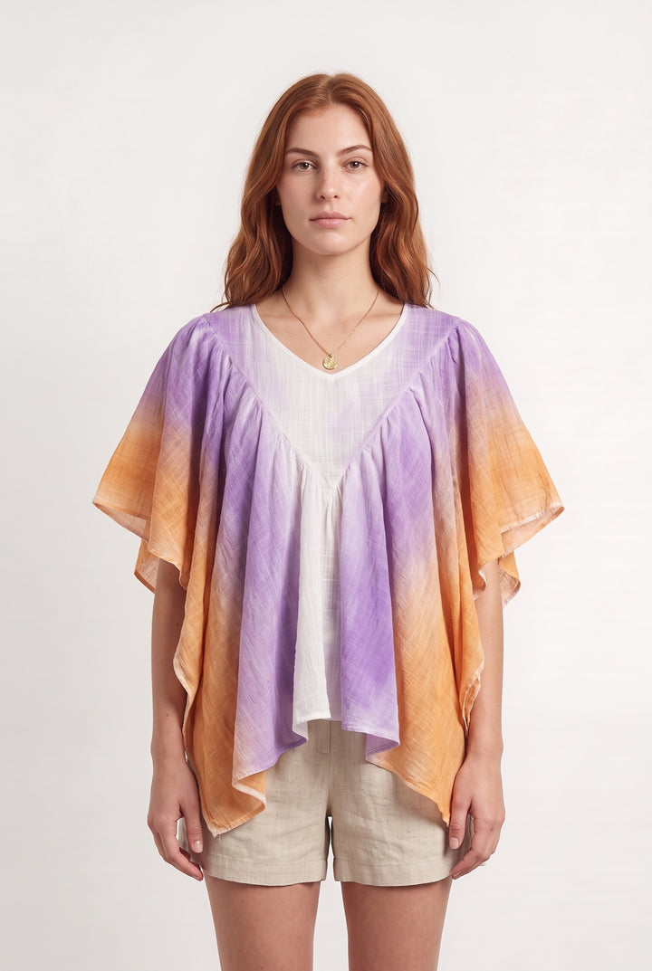 Blouse Violette et Orange - Taille S/36 de la marque Imprevu | PARAD116677 - Vendu par Paradigme - Image 1