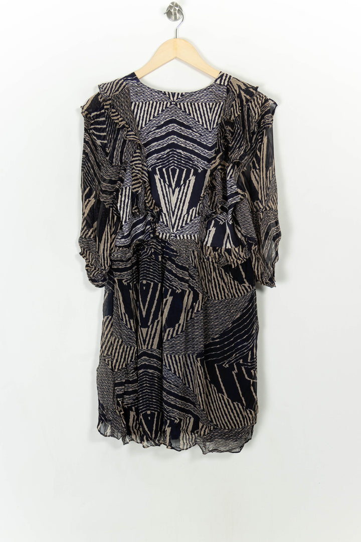 Robe Midi Bleue et Beige - Taille M/38 de la marque ba&amp;sh | PARAD116679 - Vendu par Paradigme - Image 5