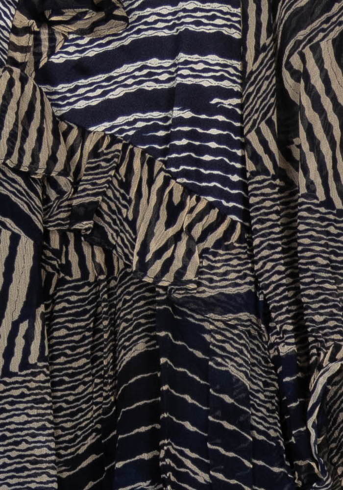Robe Midi Bleue et Beige - Taille M/38 de la marque ba&amp;sh | PARAD116679 - Vendu par Paradigme - Image 3