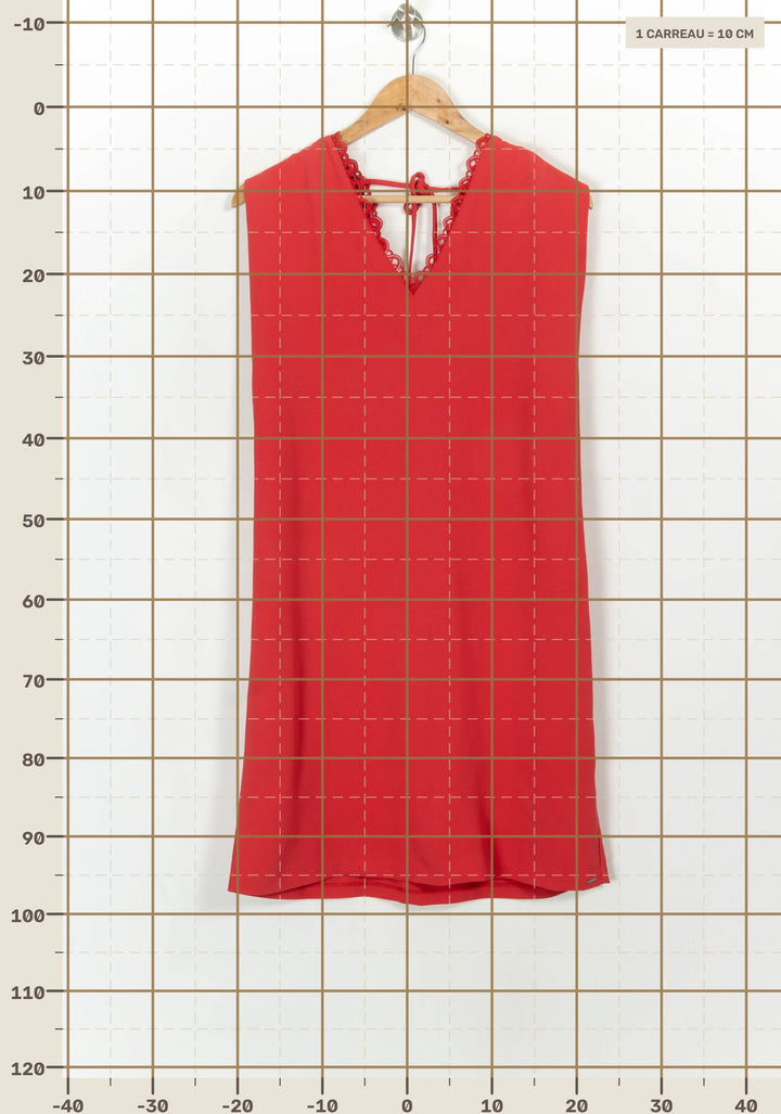 Robe Droite Rouge - Taille L/40 de la marque IKKS | PARAD116682 - Vendu par Paradigme - Image 4