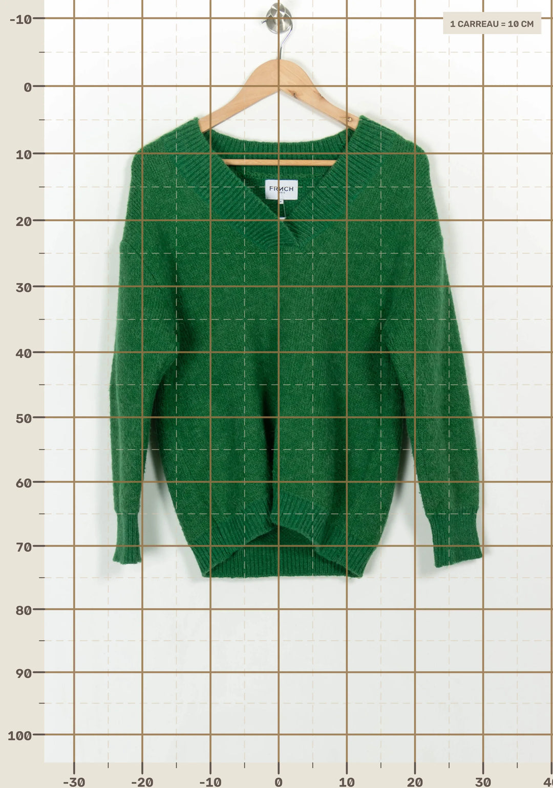 Pull Vert - Taille M/38 de la marque FRNCH | PARAD116685 - Vendu par Paradigme - Image 4