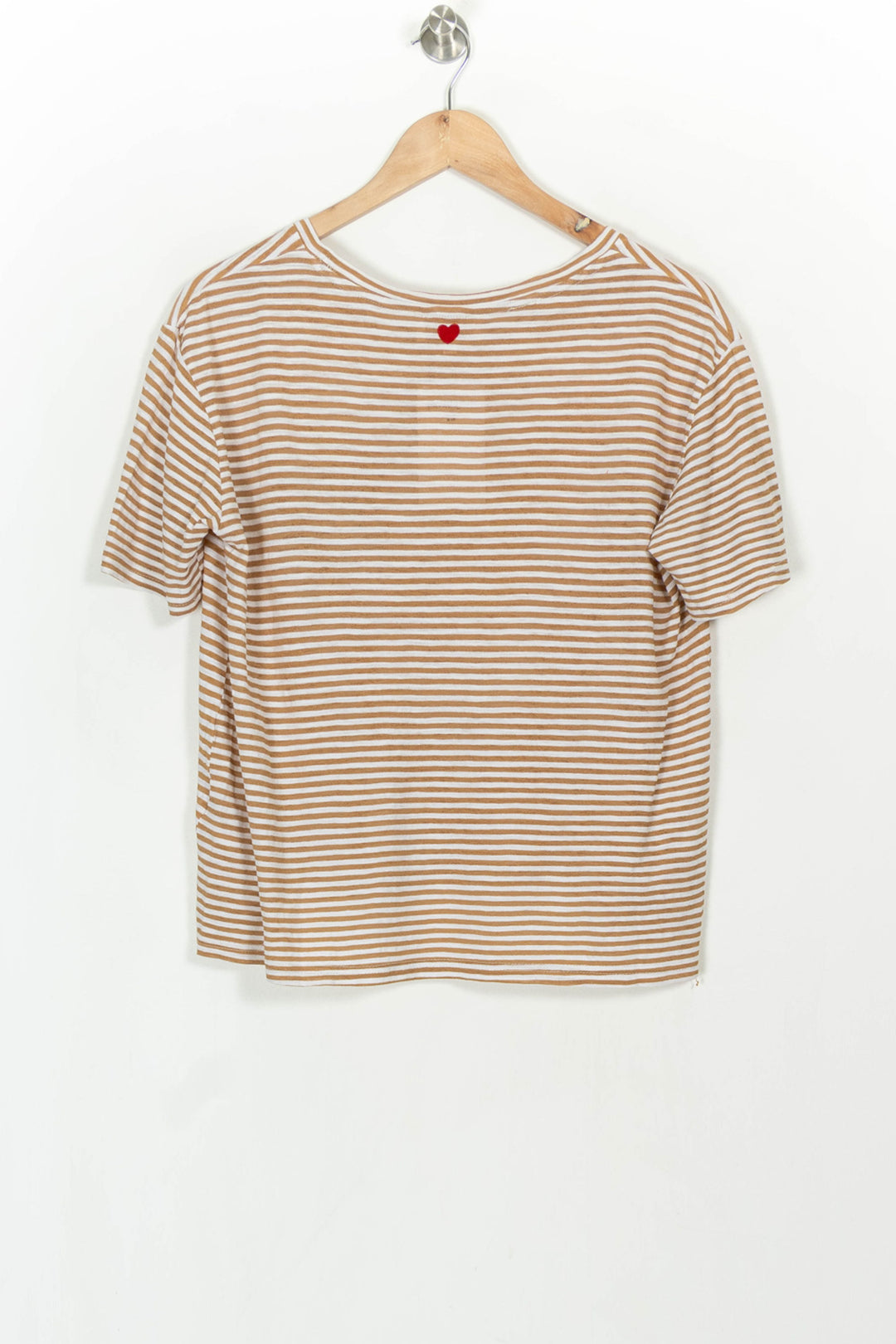 Tee-shirt à Rayures Blanc et Marron - Taille S/36 de la marque Grace &amp; Mila | PARAD116687 - Vendu par Paradigme - Image 5