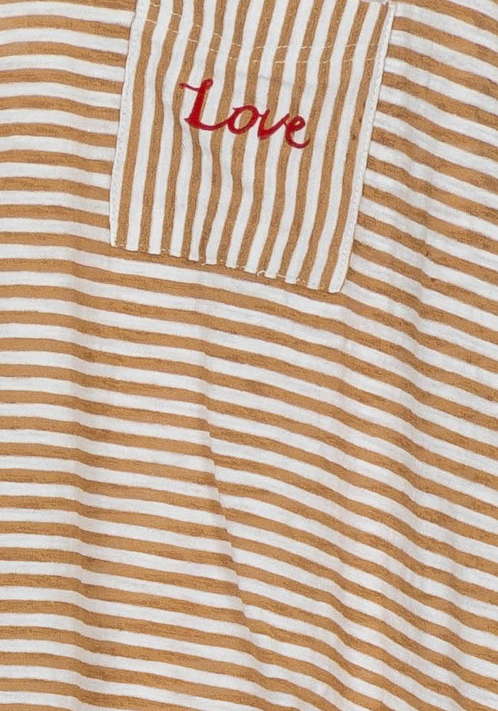 Tee-shirt à Rayures Blanc et Marron - Taille S/36 de la marque Grace &amp; Mila | PARAD116687 - Vendu par Paradigme - Image 3