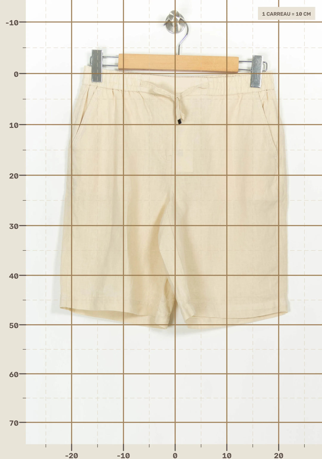 Short Beige - Taille M/38 de la marque Maison 123 | PARAD116694 - Vendu par Paradigme - Image 4